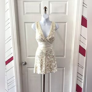 XXI Sequin V-Neck Mini Dress Size L